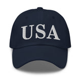 Dad Hat - USA Dad Hats (White Embroidered)