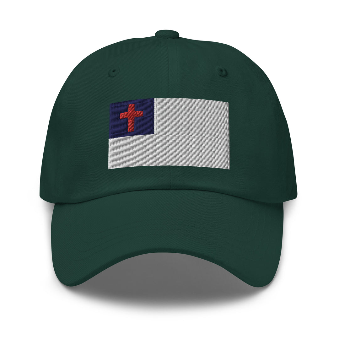 Dad Hat - Christian Flag (Embroidered Flag)