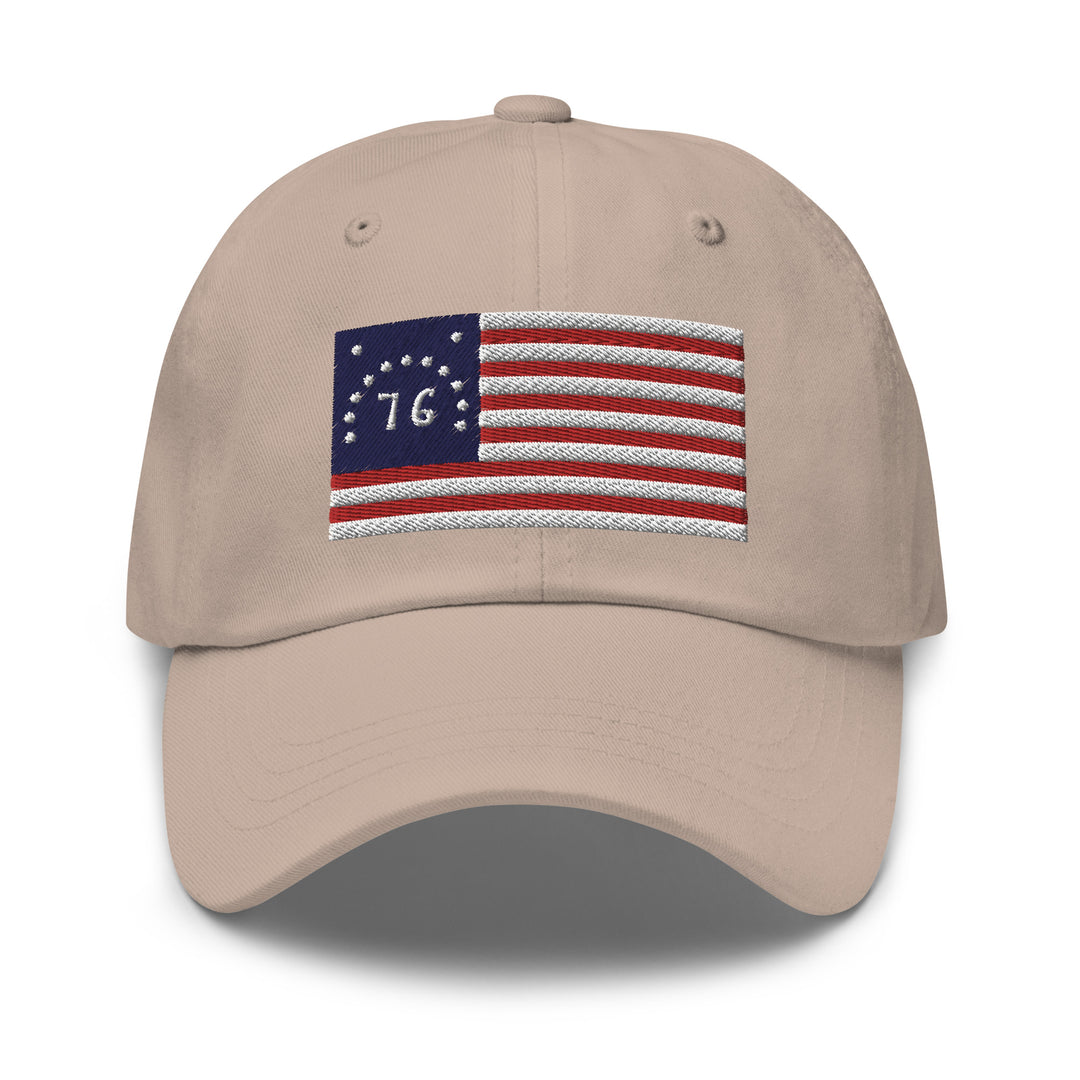 Dad Hat - Bennington Flag "1776" (Embroidered Flag)