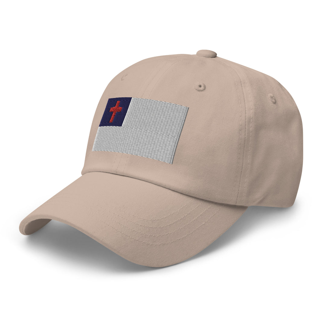 Dad Hat - Christian Flag (Embroidered Flag)