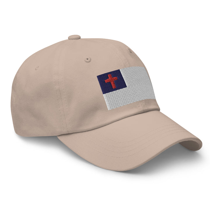 Dad Hat - Christian Flag (Embroidered Flag)