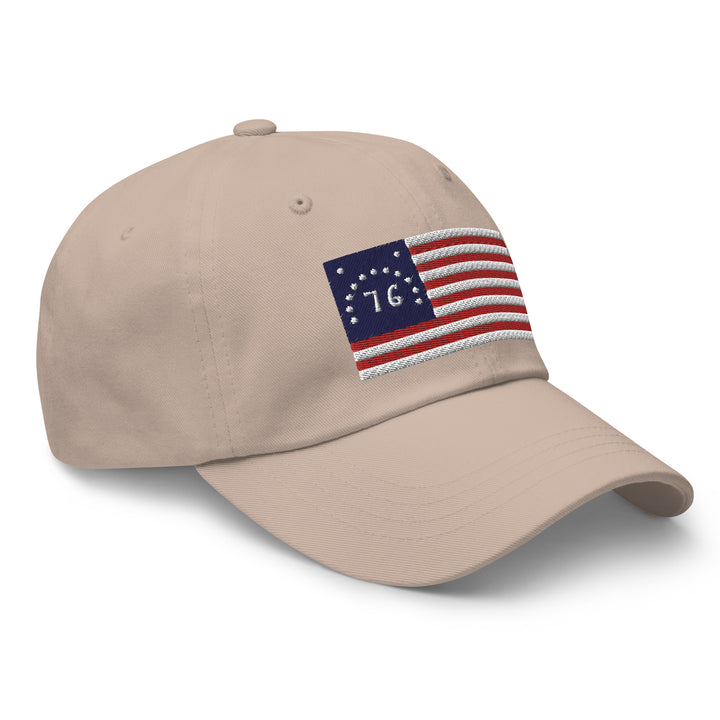 Dad Hat - Bennington Flag "1776" (Embroidered Flag)