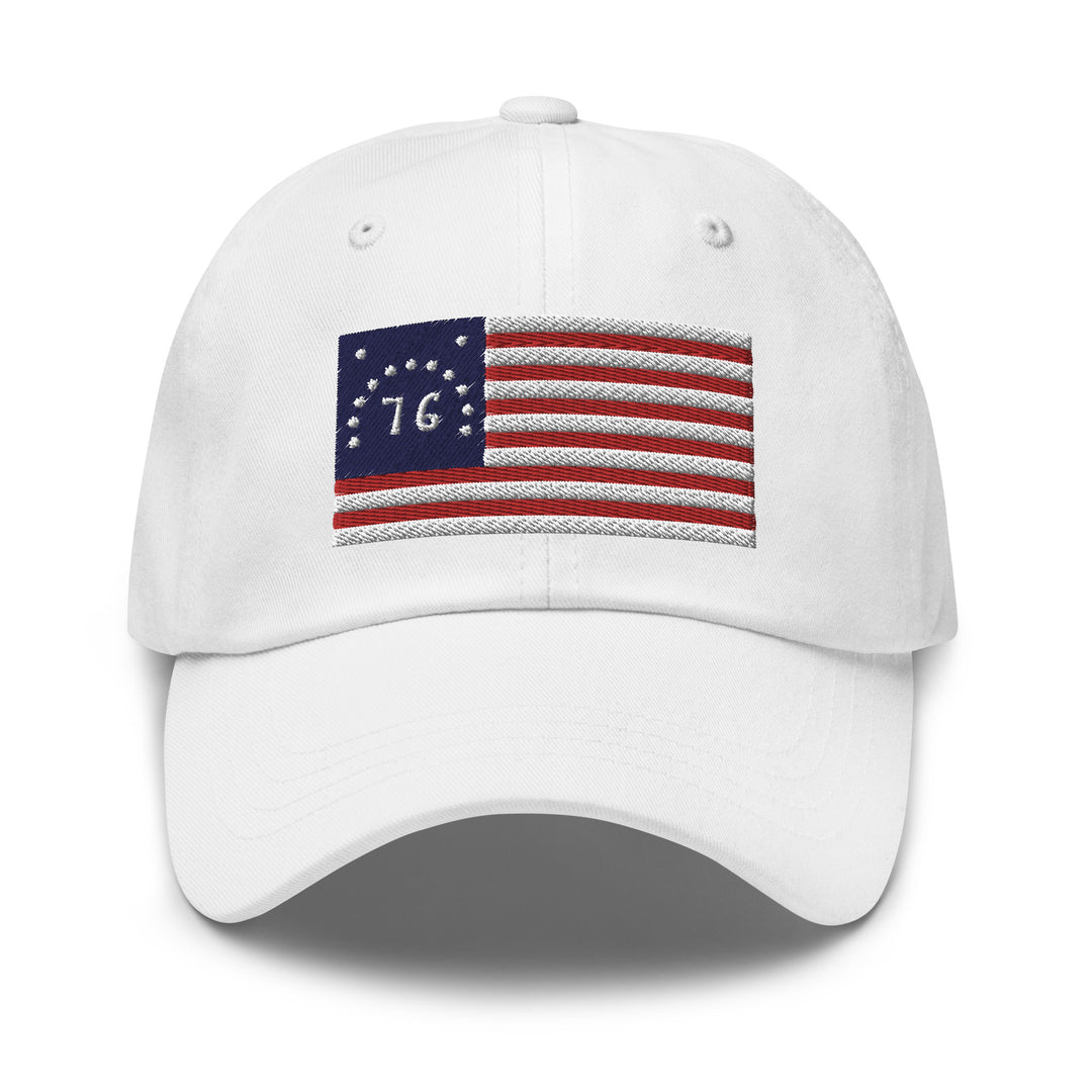 Dad Hat - Bennington Flag "1776" (Embroidered Flag)