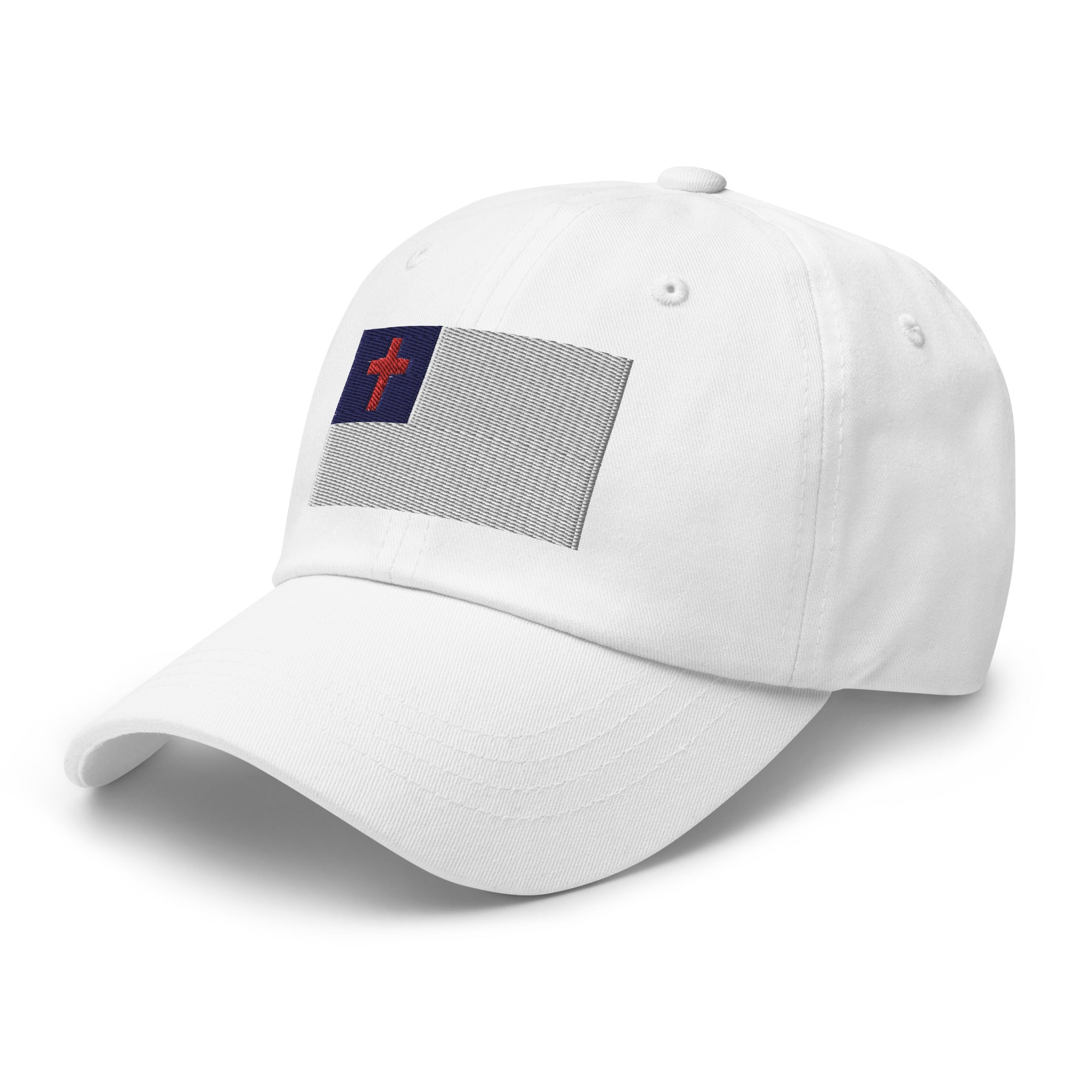 Dad Hat - Christian Flag (Embroidered Flag)