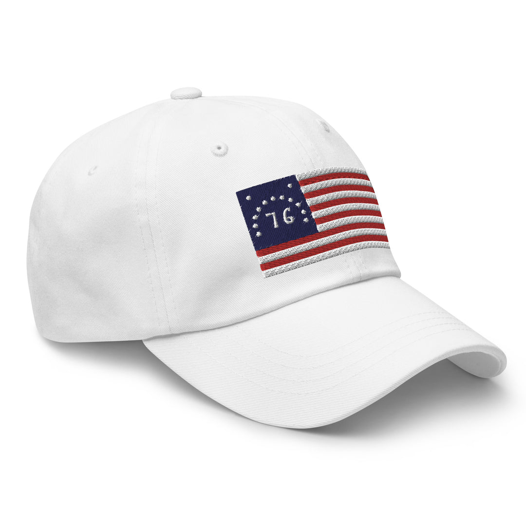 Dad Hat - Bennington Flag "1776" (Embroidered Flag)