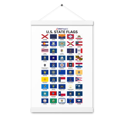 U.S. State Flags Poster with Hangers