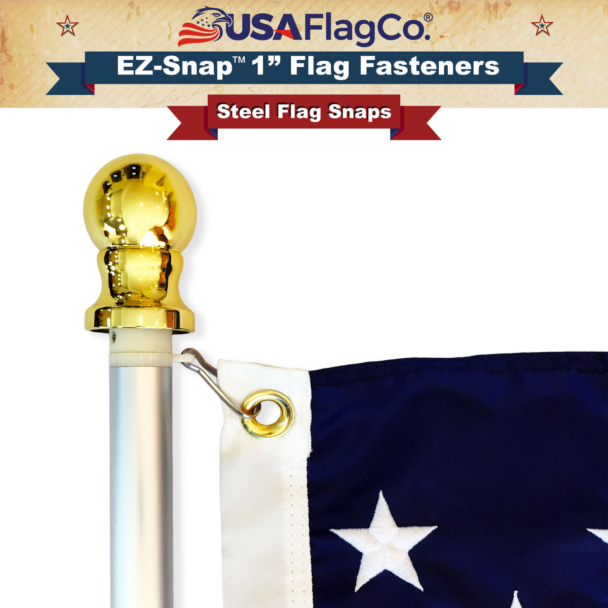 EZ-Snap™ Flag Fasteners: Effortless Flag Flying for Every Patriot ...
