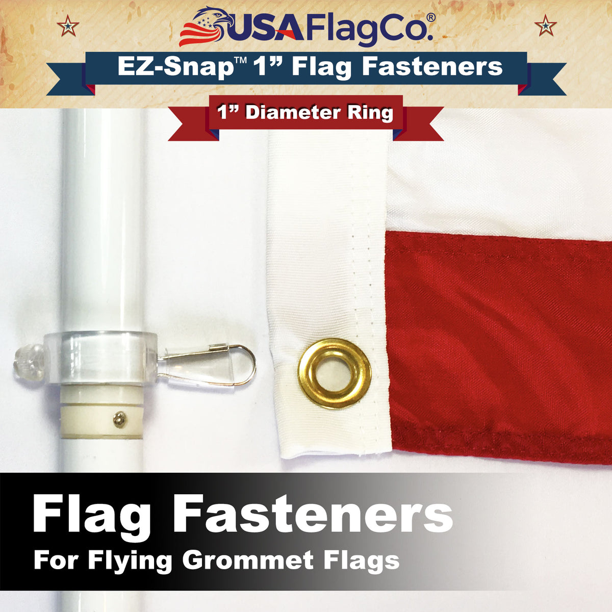 EZ-Snap™ Flag Fasteners: Effortless Flag Flying for Every Patriot ...