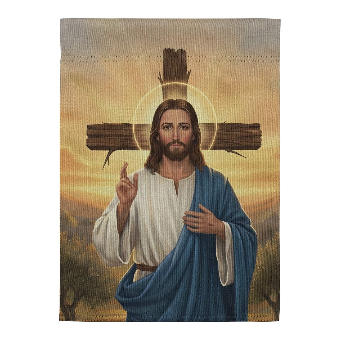 Jesus & Cross | Double-sided Garden Flag | USA Flag Co.