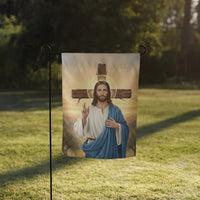 Jesus & Cross | Double-sided Garden Flag | USA Flag Co.