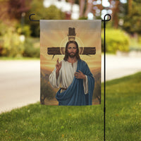 Jesus & Cross | Double-sided Garden Flag | USA Flag Co.