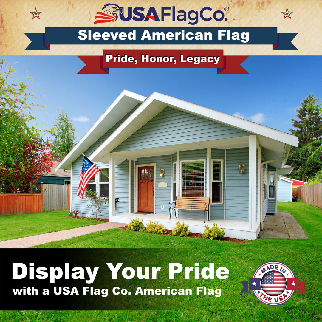 Sleeved American Flag Indoor / Outdoor Use