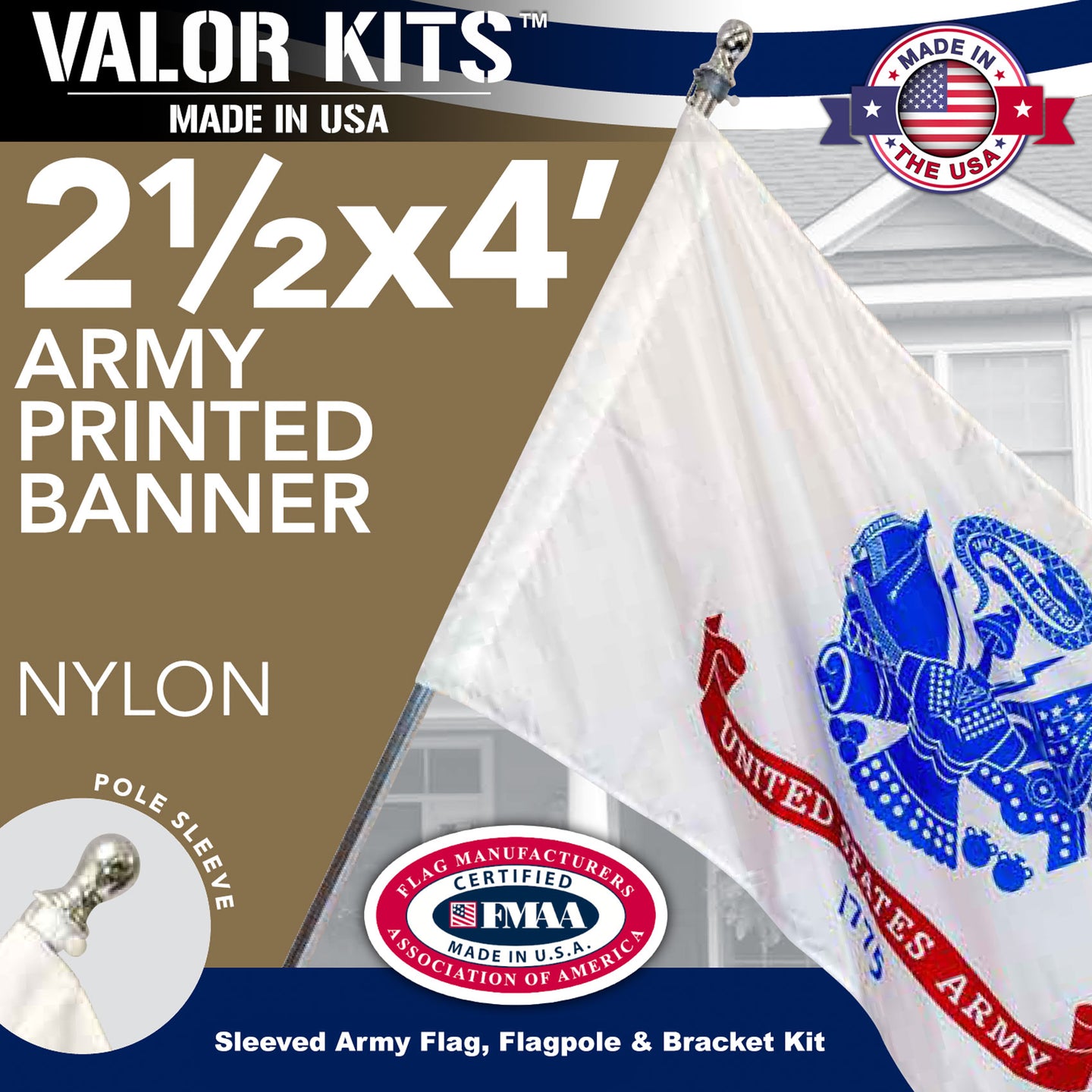VALOR Sleeved Army Flag