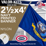 Patriotic VALOR Navy Flag Set