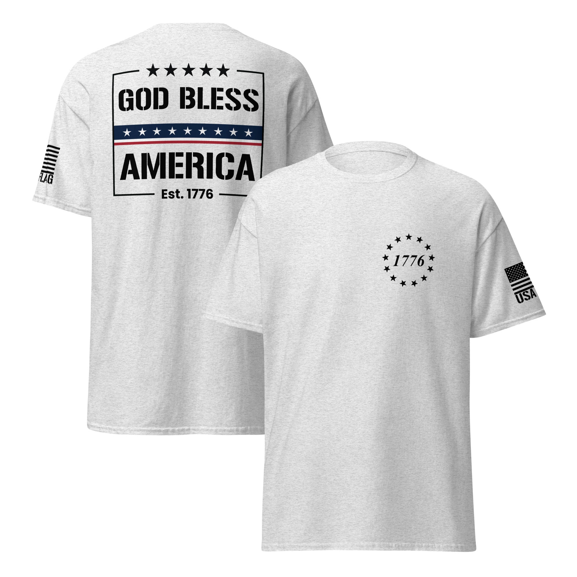 God Bless America T-Shirts | Unisex Classic Tees | Gildan 5000