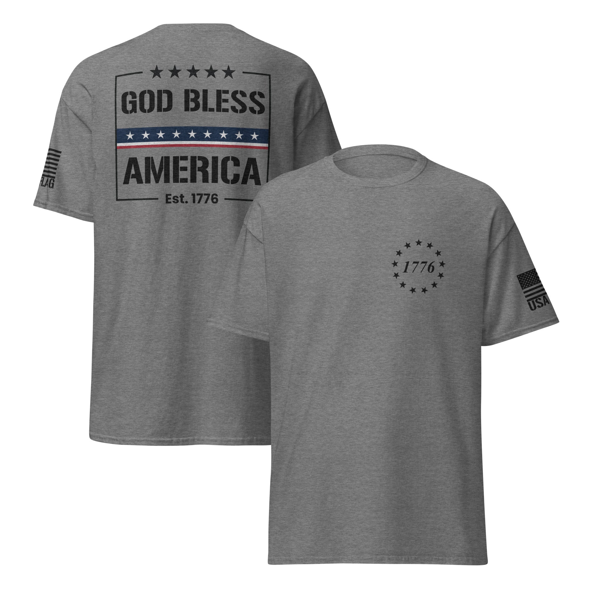 God Bless America T-Shirts | Unisex Classic Tees | Gildan 5000