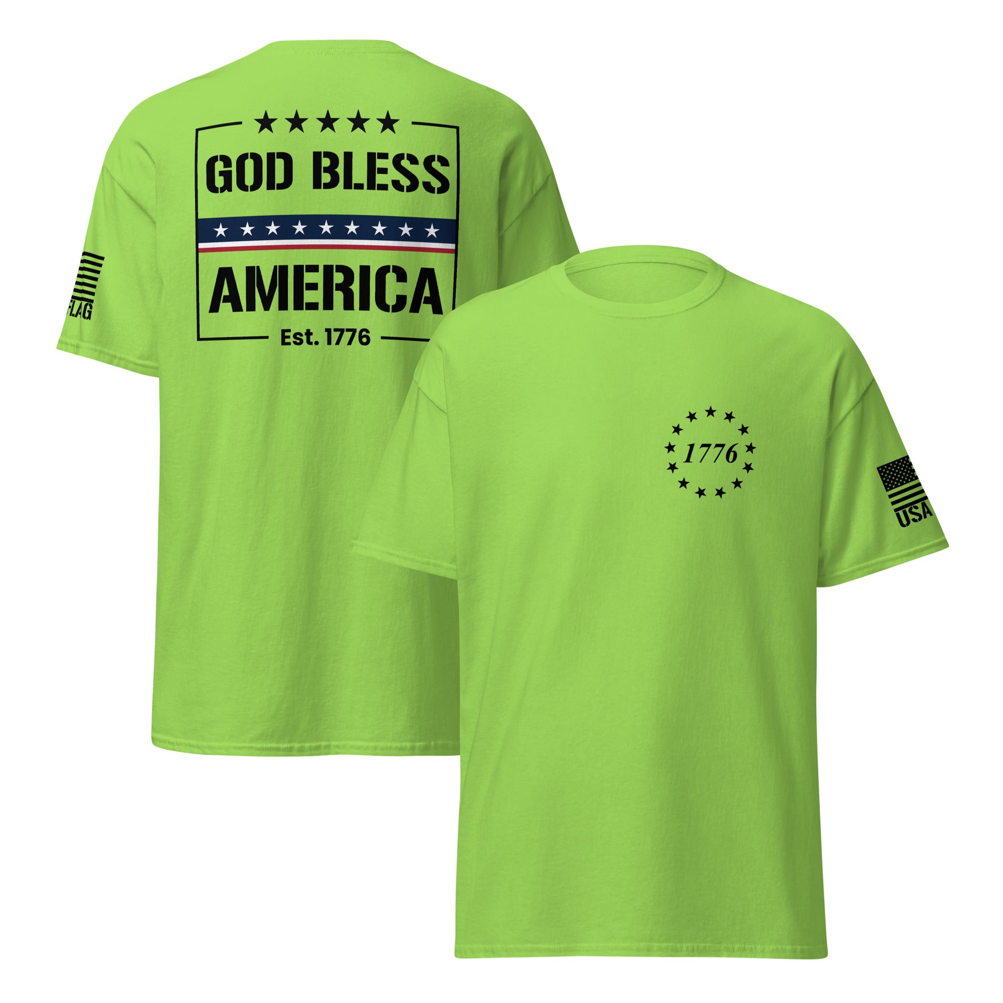God Bless America T-Shirts | Unisex Classic Tees | Gildan 5000