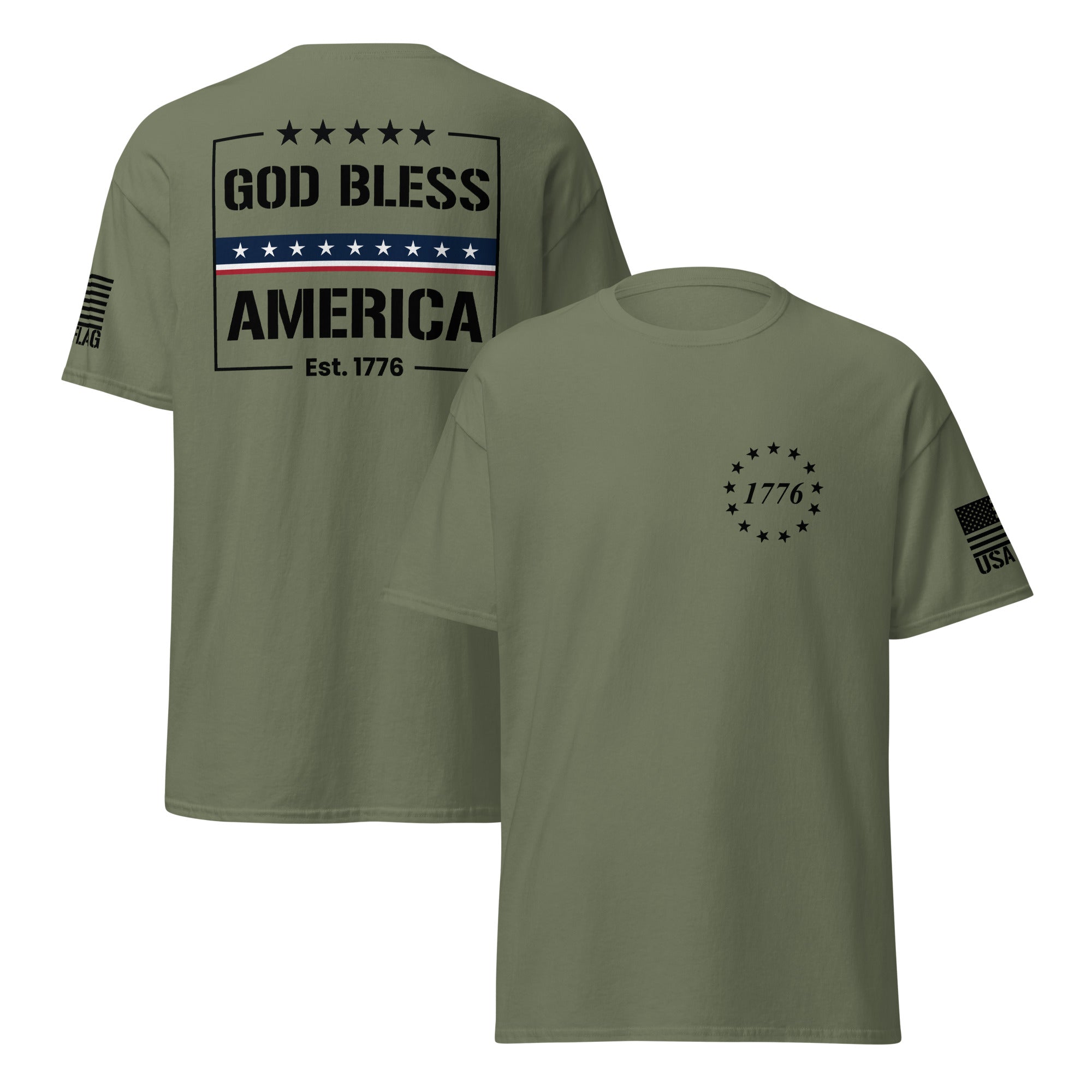 God Bless America T-Shirts | Unisex Classic Tees | Gildan 5000