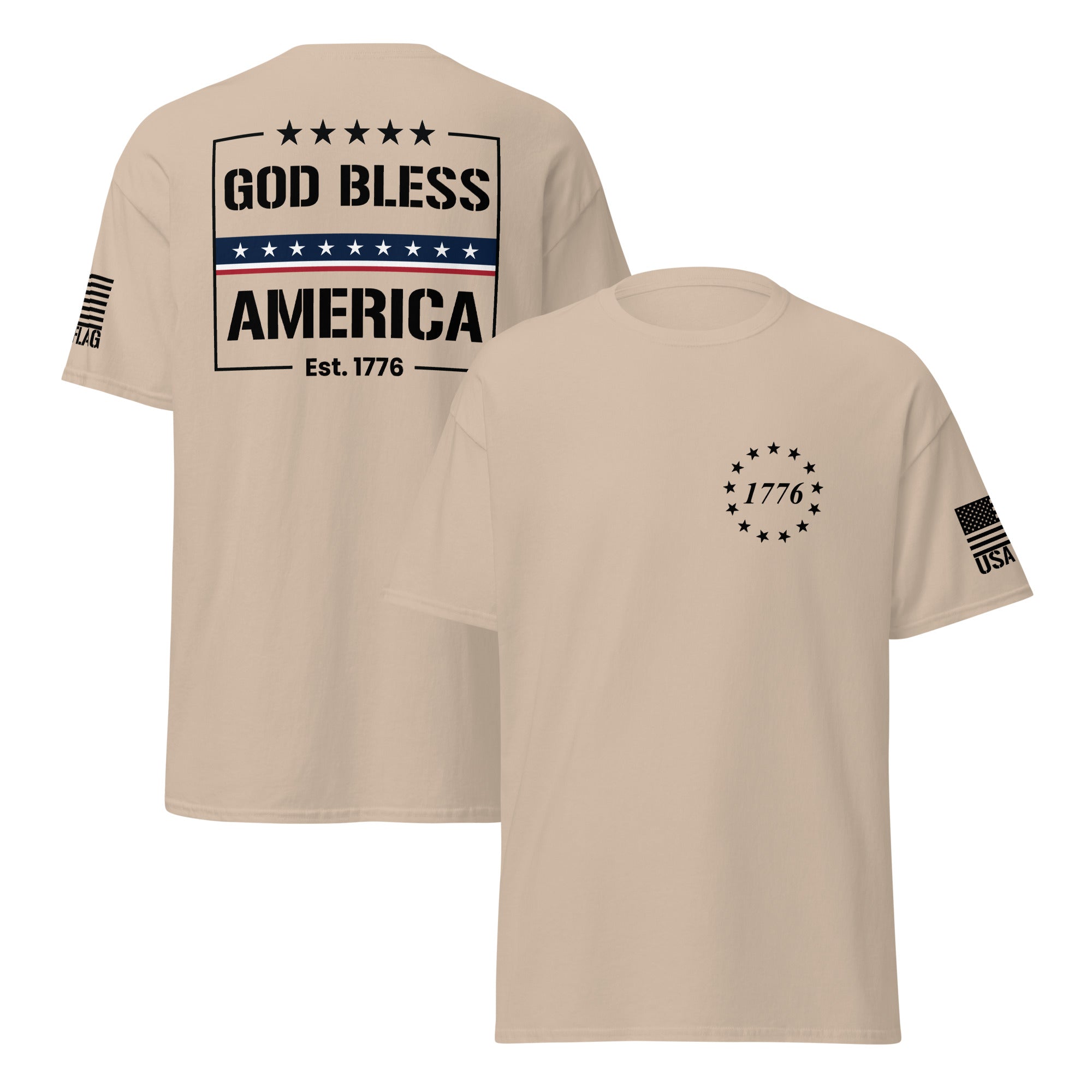 God Bless America T-Shirts | Unisex Classic Tees | Gildan 5000