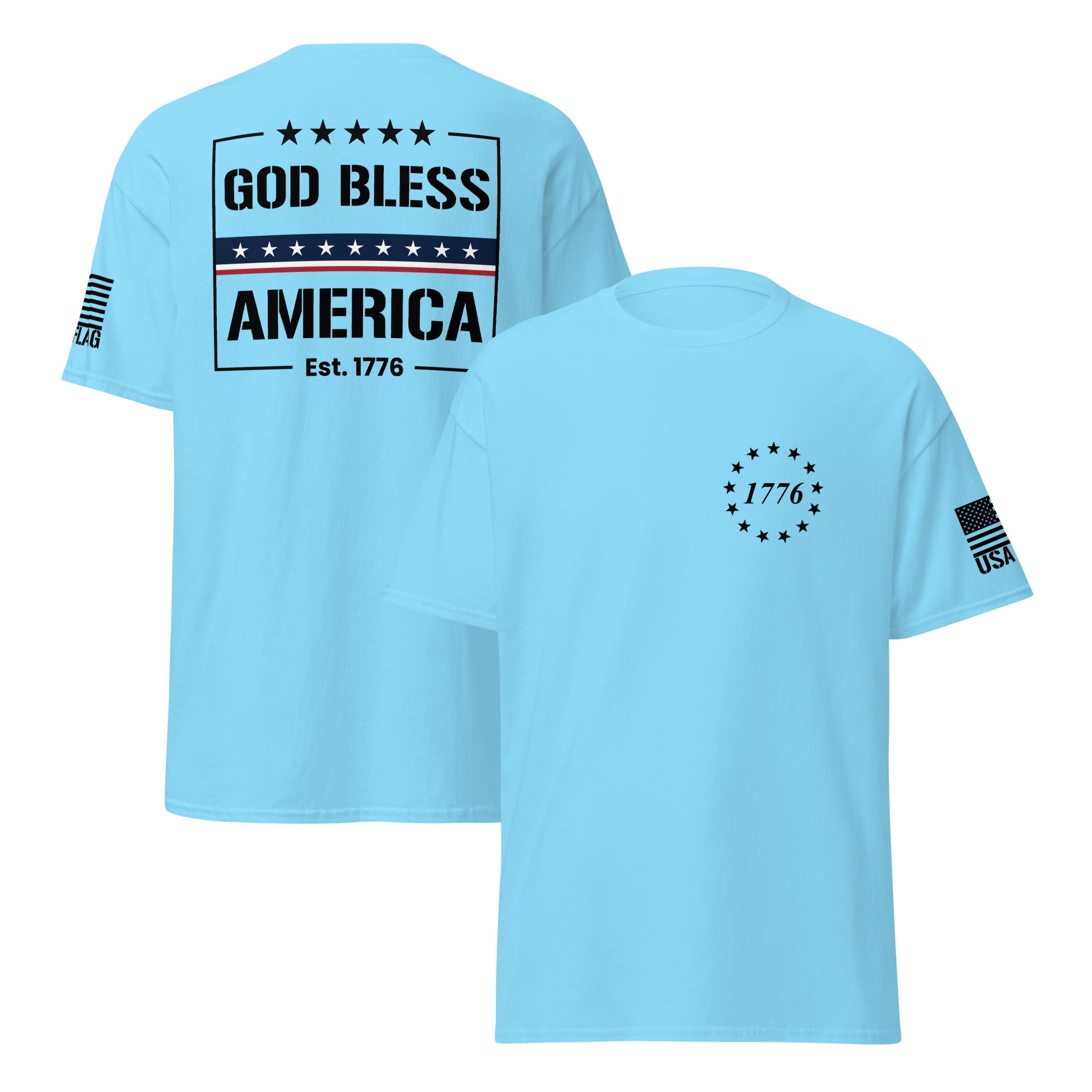 God Bless America T-Shirts | Unisex Classic Tees | Gildan 5000