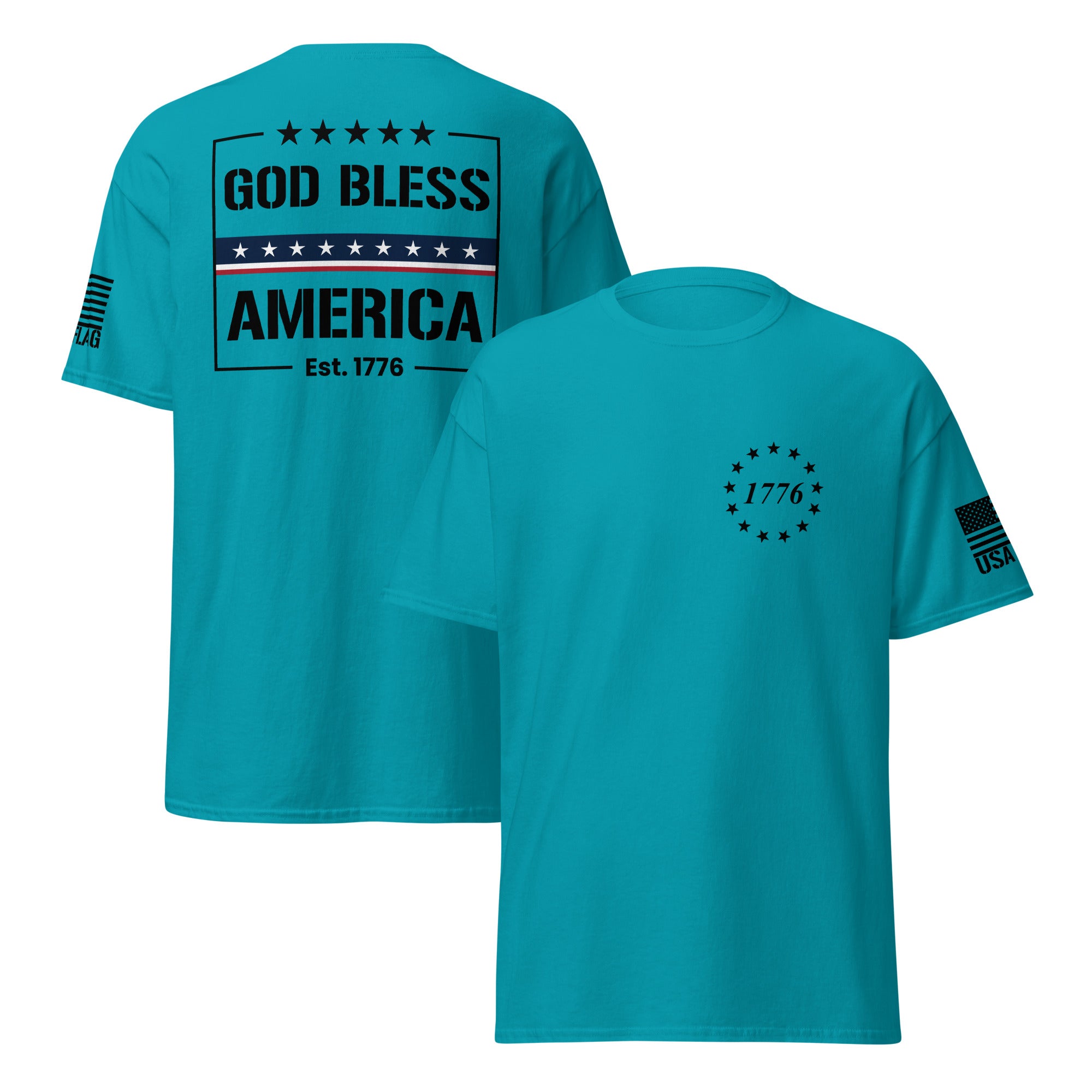 God Bless America T-Shirts | Unisex Classic Tees | Gildan 5000