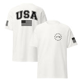 USA Flag Black College Font Light Color Unisex T-Shirts | Gildan 5000