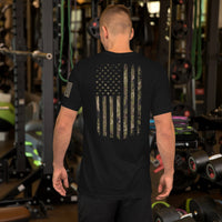 Deer Punisher with Camo American flag T-Shirt - USA Flag Co.