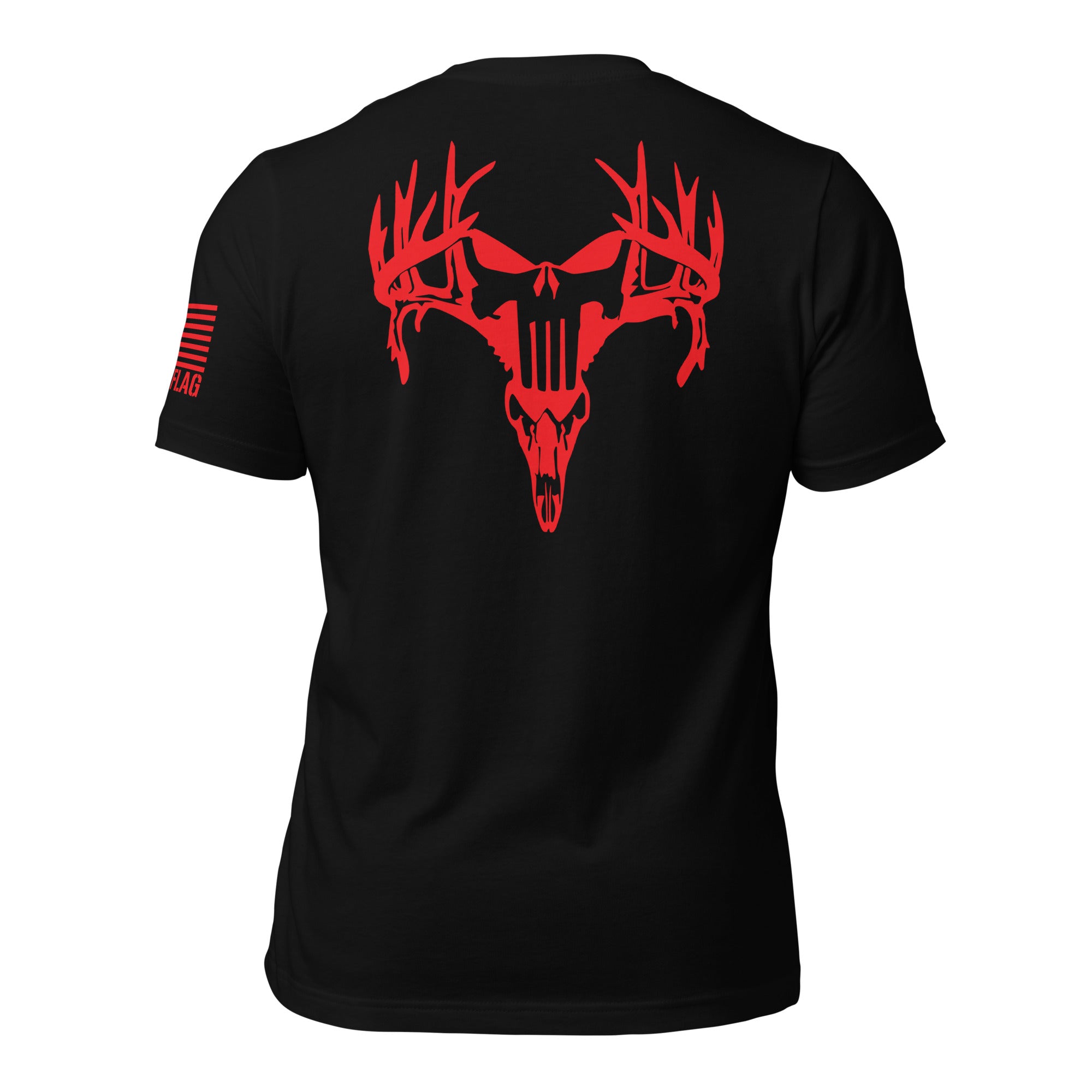 Red Deer Punisher Skull T-Shirt | Unisex T-Shirts | DTF Printing