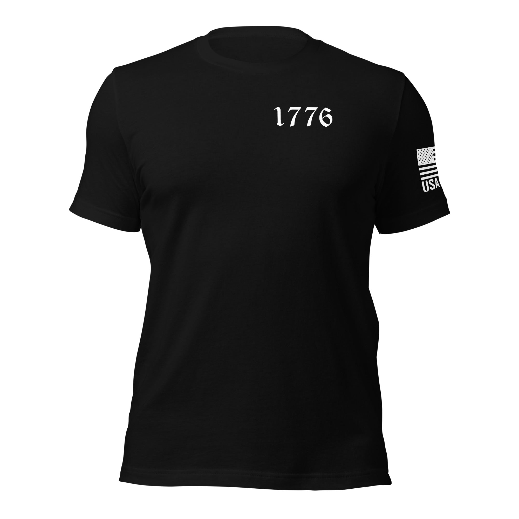 Vertical American Flag T-Shirt | Unisex Tee | DTF (White Logo