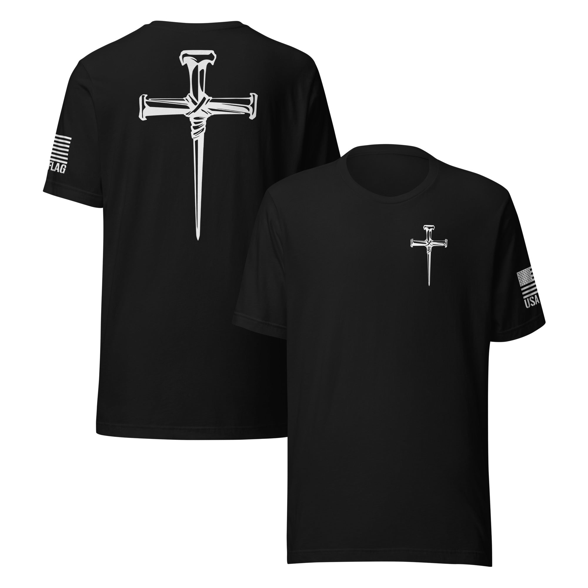 Three Crucifixion Nails Cross T-Shirt | Unisex Tee | DTF Printing