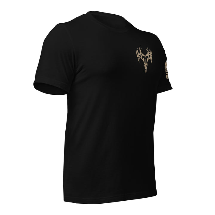 Deer Punisher with Camo American flag T-Shirt - USA Flag Co.