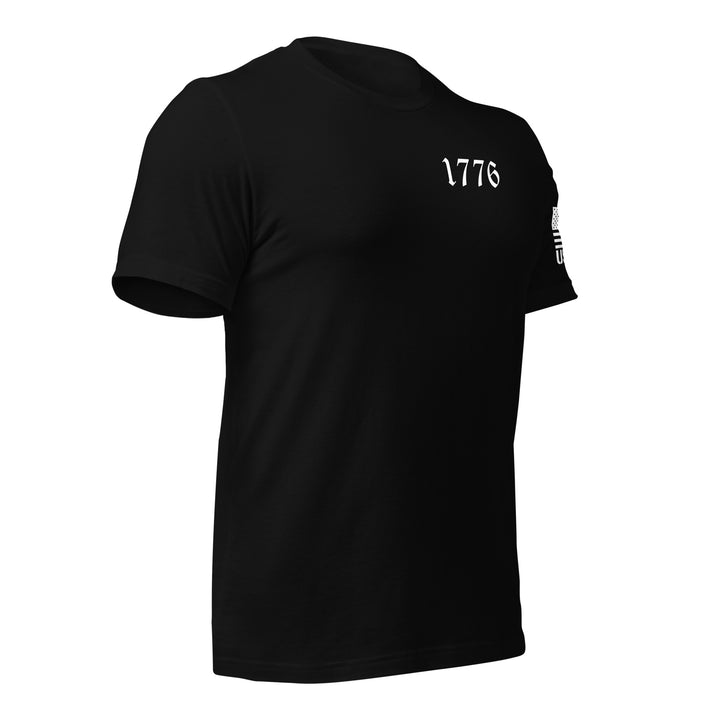Vertical American Flag T-Shirt | Unisex Tee | DTF (White Logo)