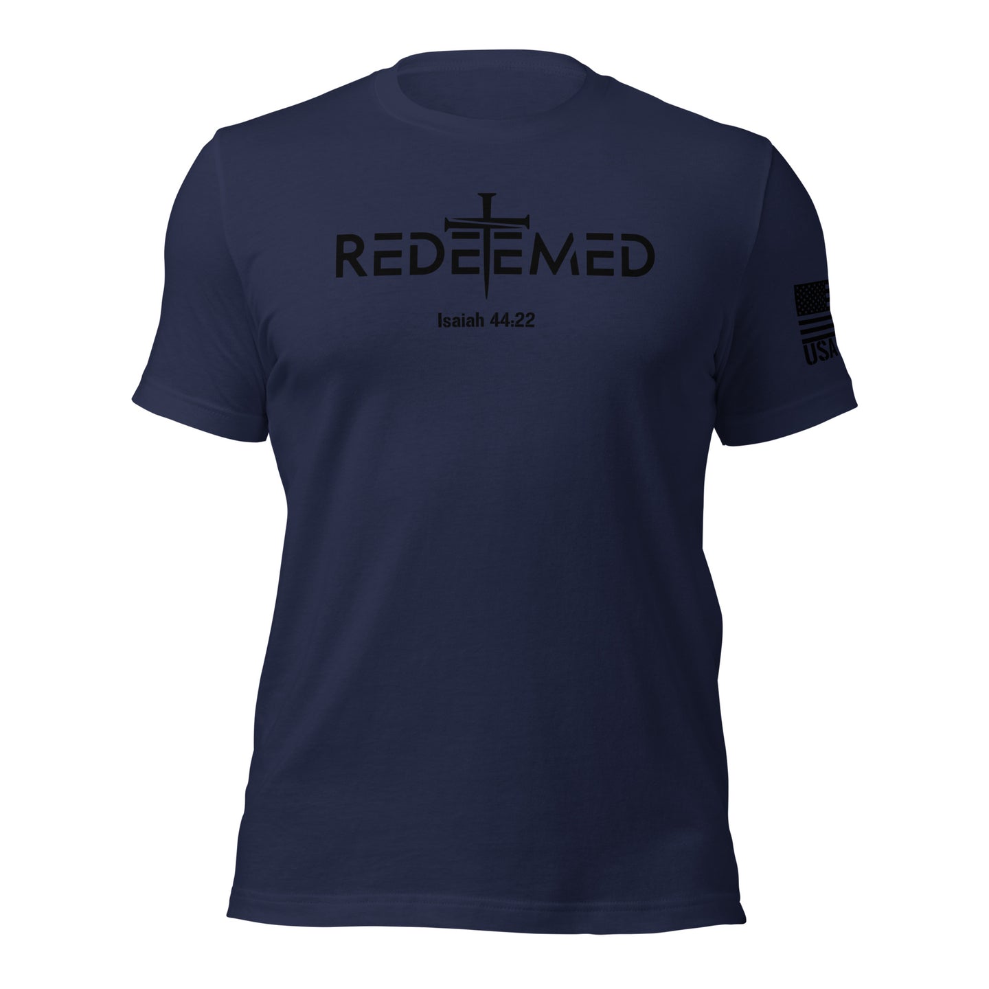 Redeemed T-Shirt | Isaiah 44:22 Bible Verse Christian Apparel