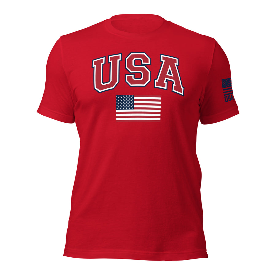 USA Flag T-Shirt | Unisex Shirt | Bella + Canvas 3001