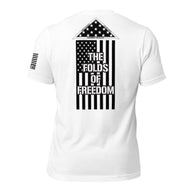 Folds of Freedom T-Shirt | Unisex Shirt | Patriotic DTG Printing