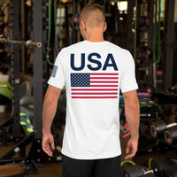 USA Flag T-Shirt Back-Side Logo | Unisex T-Shirts | DTF Printing