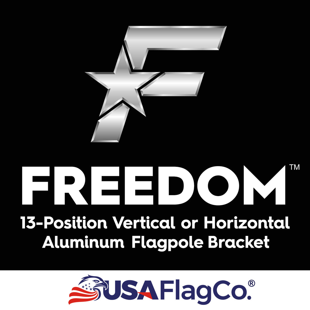 PATRIOT™ Flag Pole and FREEDOM™ Bracket Kit - Brushed Aluminum (6ft, 1-inch Diameter)