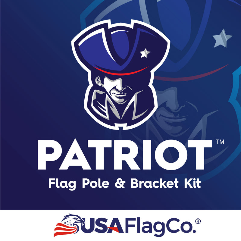 PATRIOT™ Flag Pole and FREEDOM™ Bracket Kit - Classic Black (6ft, 1-inch Diameter)