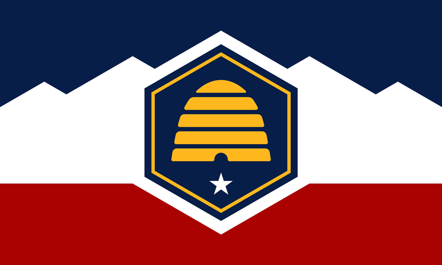 Utah Flag aka The Beehive Flag (Made in USA)