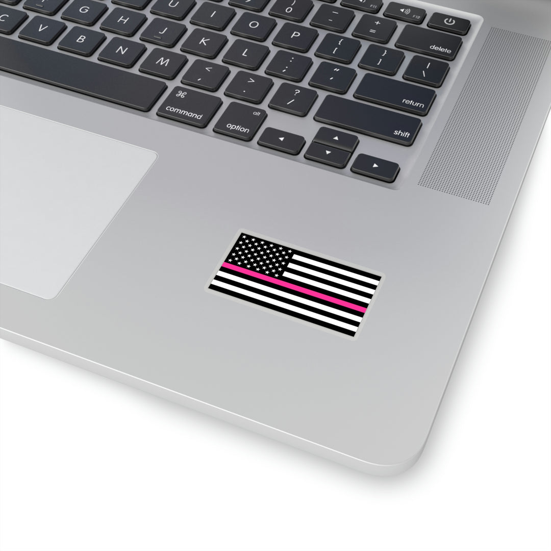 Thin Pink Line Flag Stickers