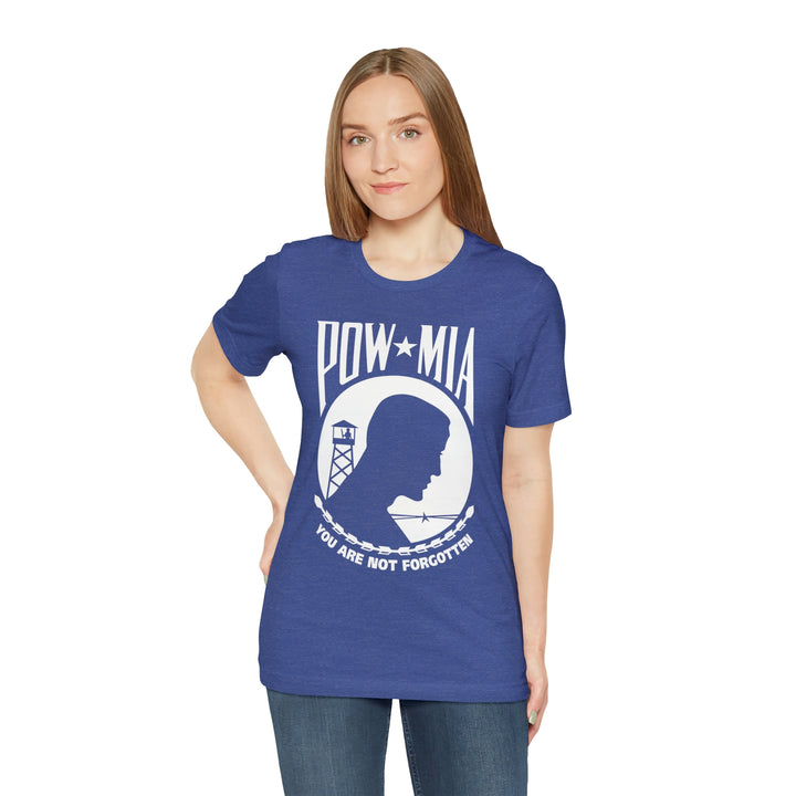 POW-MIA T Shirt: Bella + Canvas 3001