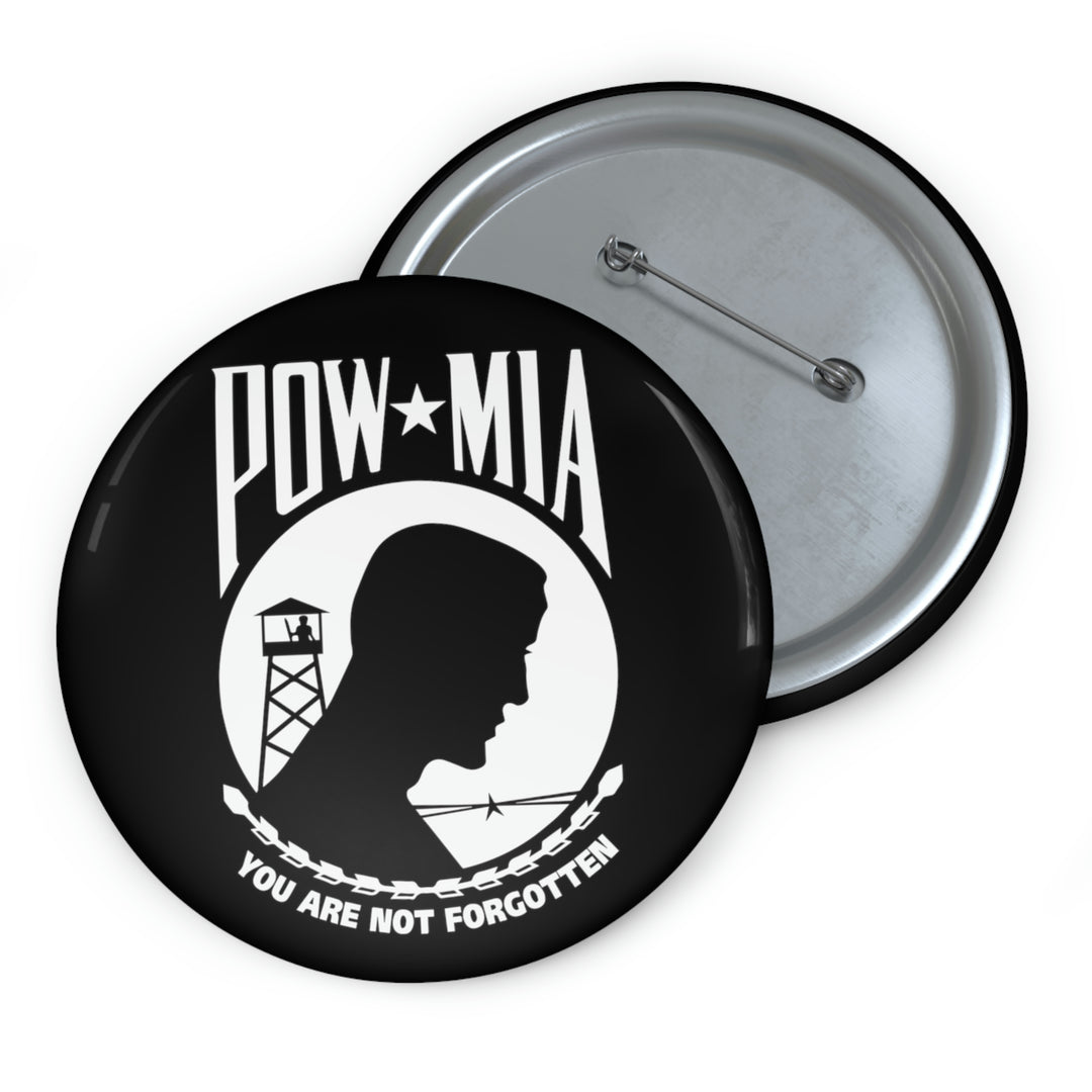 POW-MIA Flag Custom Pin Buttons