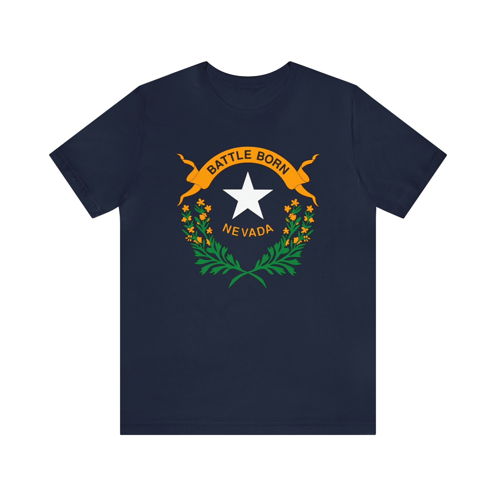 Nevada State Flag T Shirt: Bella + Canvas 3001
