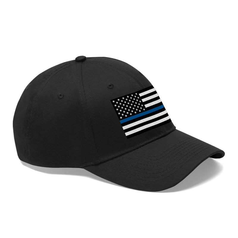 Thin Blue Line Flag Unisex Baseball Hat (Embroidered Flag)