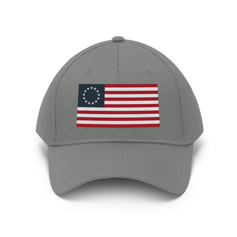 Betsy Ross Flag Unisex Baseball Hat (Embroidered Flag)