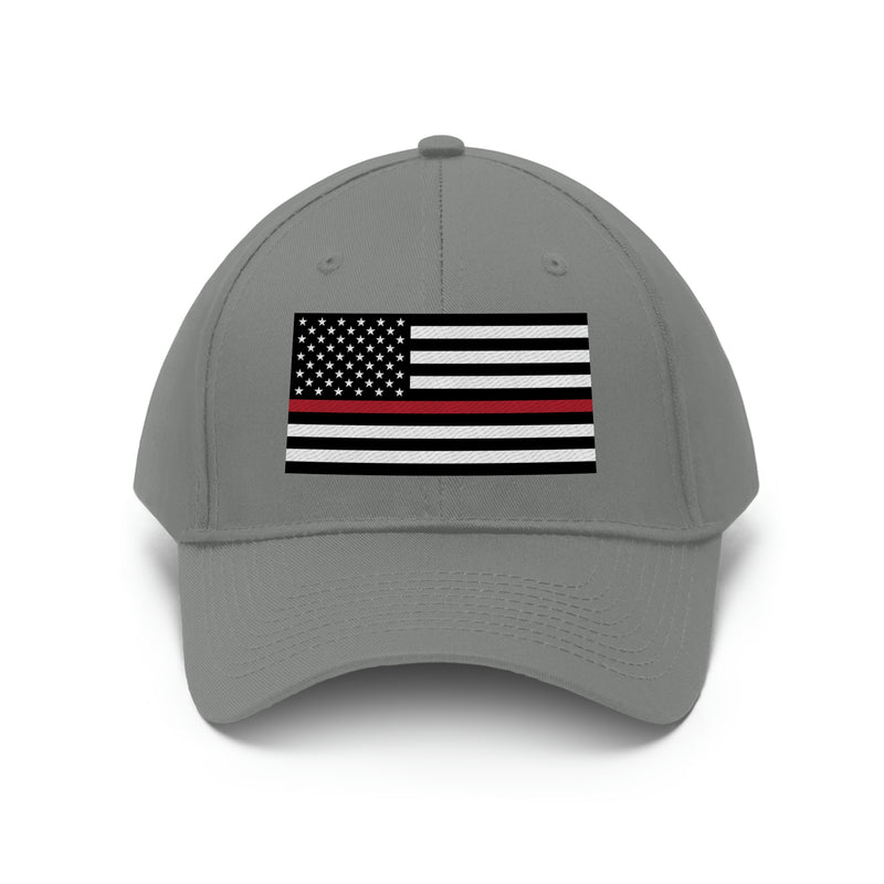 Thin Red Line Flag Unisex Baseball Hat (Embroidered Flag)