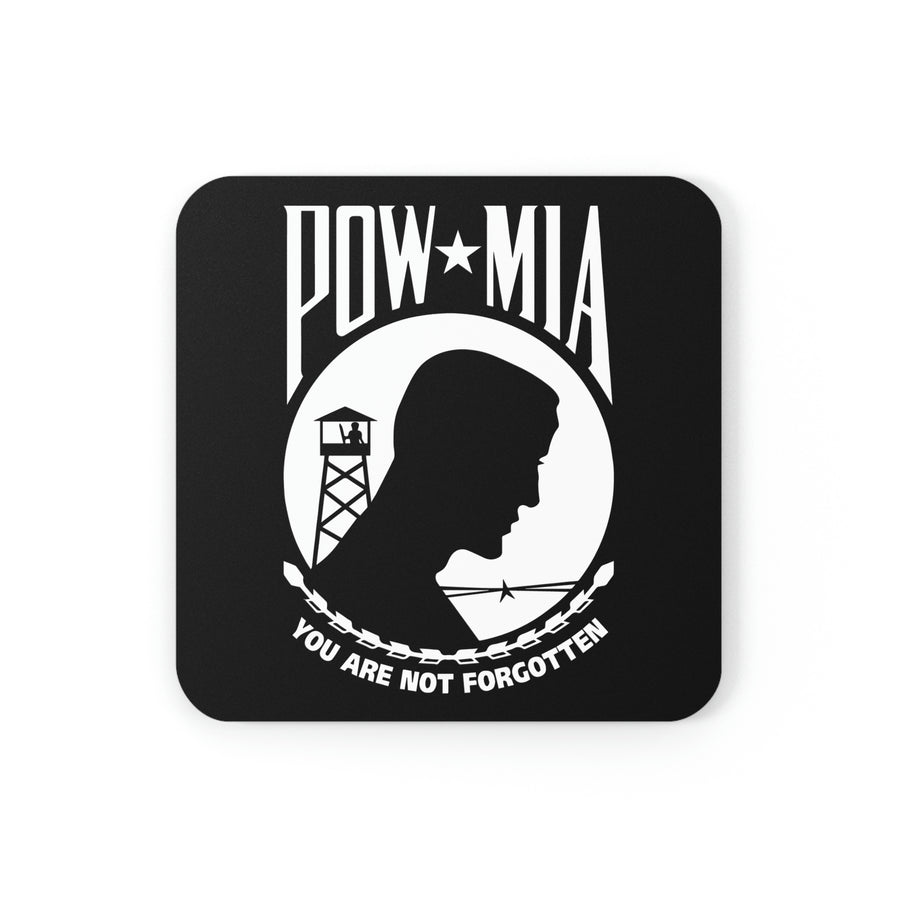 POW-MIA Flag Cork Back Coaster