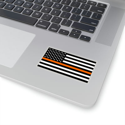 Thin Orange Line Flag Sticker