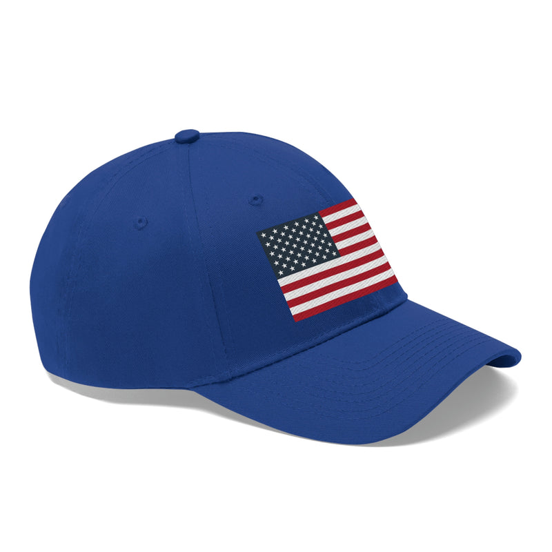 American Flag Unisex Baseball Hat (Embroidered Flag)