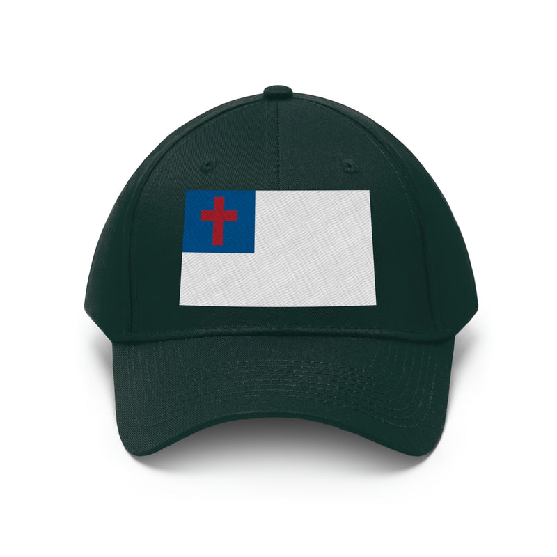 Christian Flag Unisex Baseball Hat (Embroidered Flag)